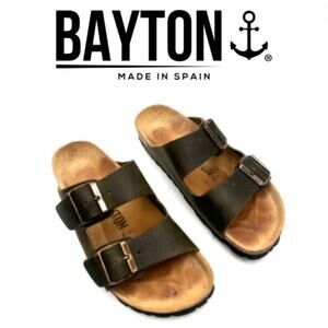 BAYTON Women's Atlas Sandals musk green leather - SIZE 7 wmn